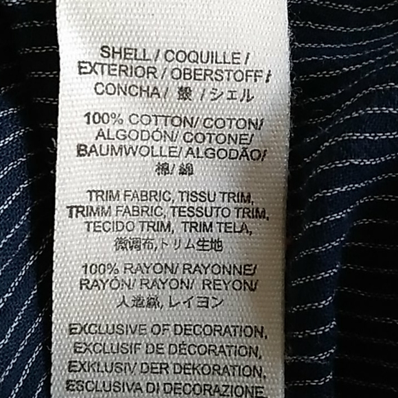 Free People Pinstripe/Floral Button Neck Blouse - Picture 7 of 8